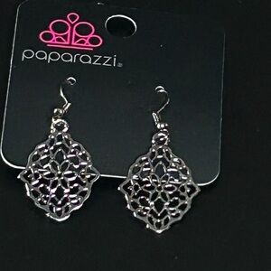 Paparazzi Elegant Silver Filigree Earrings